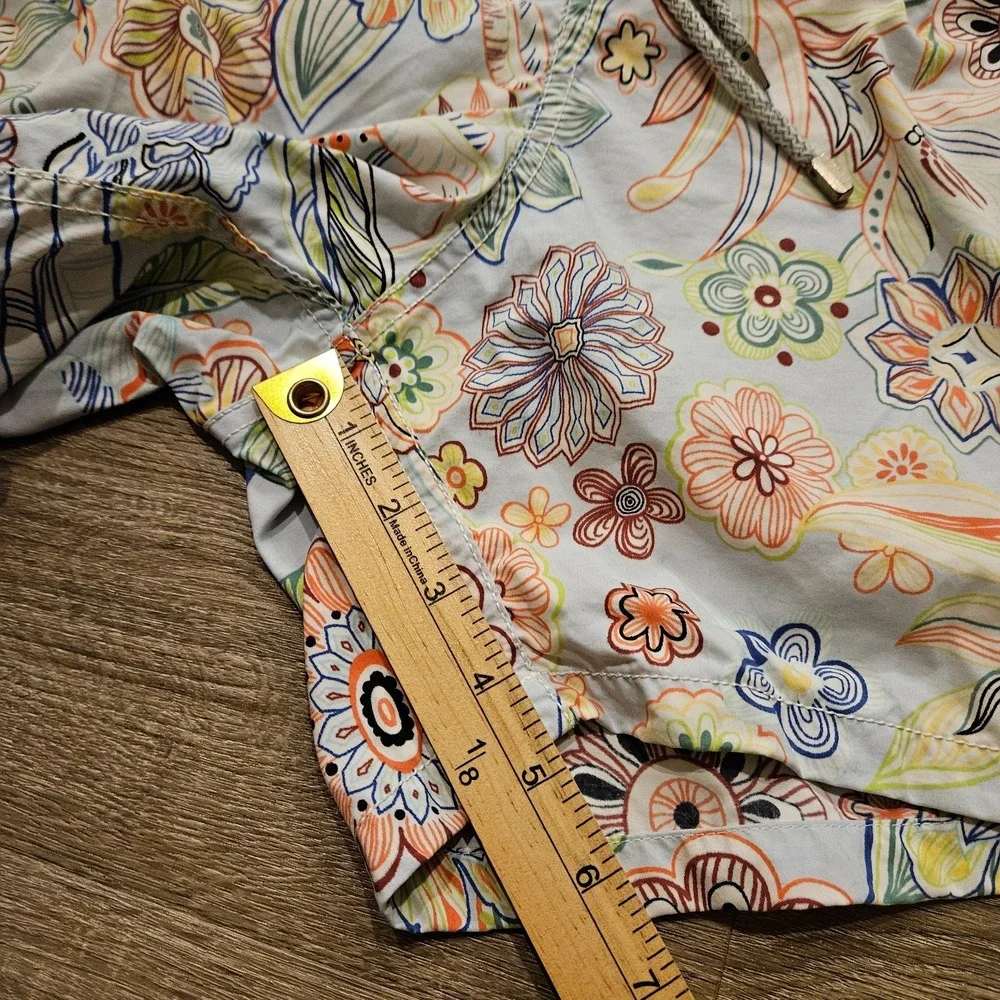 Vilebrequin Mens XL Floral Swim Trunks Multicolor Nylon Lined Drawstring